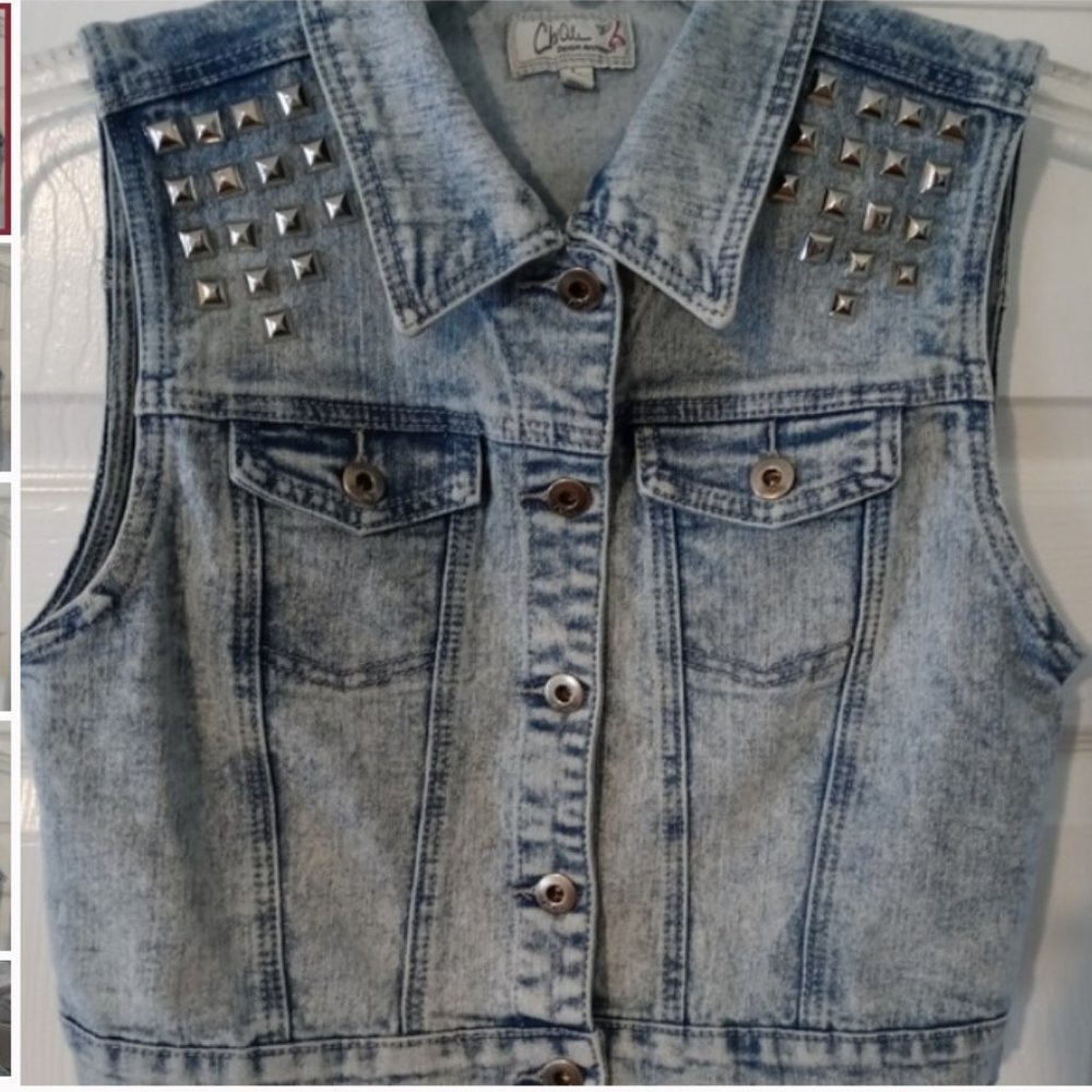 CHIQLE DENIM LADIES JEAN VEST